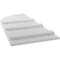 Ekena Millwork Americraft 6-Board (3 Batten) Wood Joined Board-n-Batten Shutters w/ Arch Top, ARW401BQ621X77WHH, PR ARW401BQ621X77WHH - alternate 3